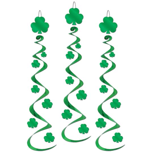 Beistle 30" Green Shamrock Whirls, 6ct.